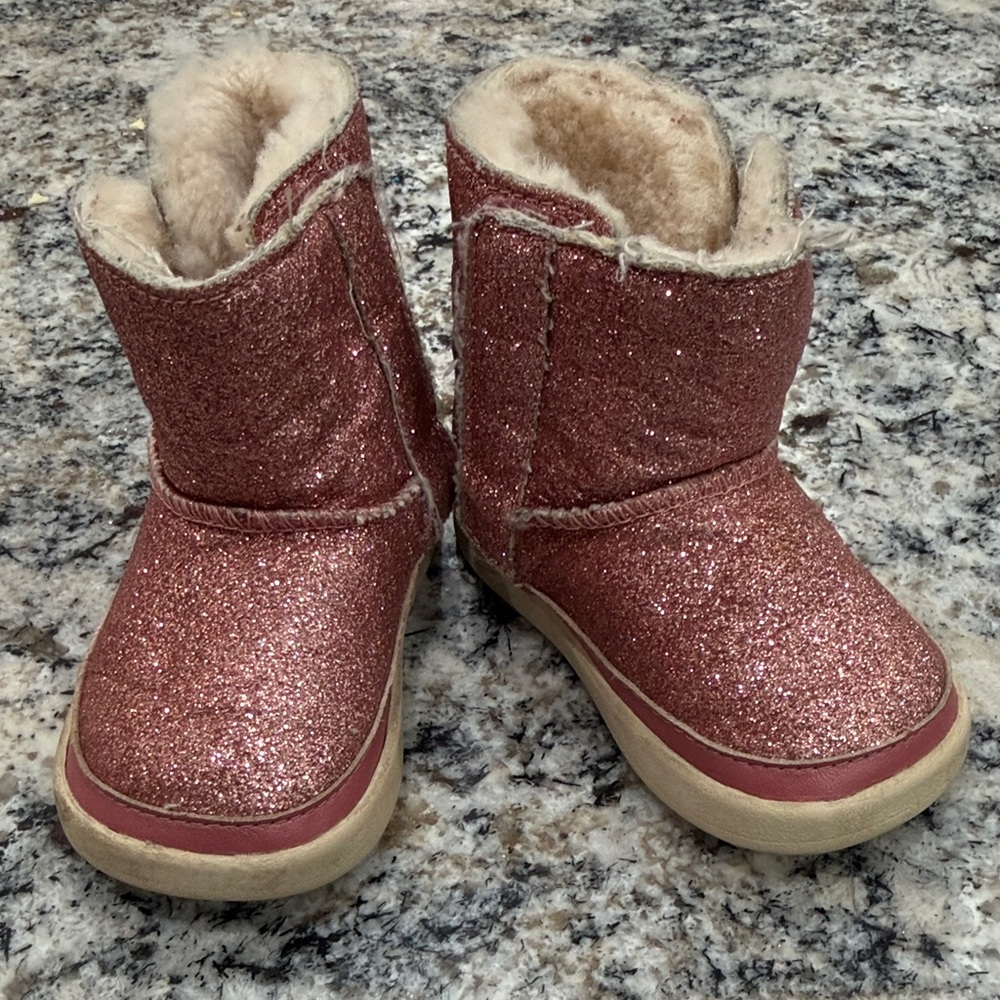 UGG Glittery Pink Kids Boots